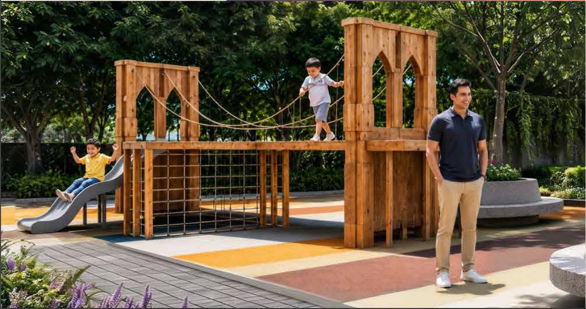 BROOKLYN BRIDGE THEMED PLAY AREA